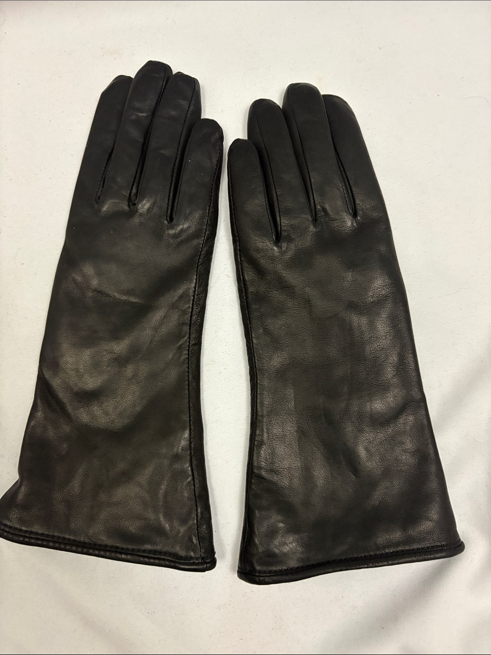 Preston & York Black Leather Gloves Size Medium - Picture 2 of 6